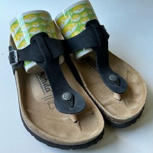 NWOT Betula Gizeh Birkenstocks black suede 37/7